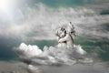 Angel sleeping on the cloud Royalty Free Stock Photo