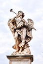 Angel with Sponge statue on Ponte Sant Angelo bridge in Rome, Italy Royalty Free Stock Photo