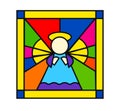 Angel in stained glass