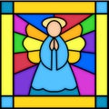 Angel in stained glass Royalty Free Stock Photo