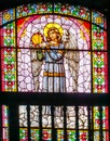 Angel Stained Glass Santo Domingo Church Mexico City Mexico Royalty Free Stock Photo