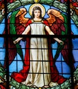 Angel - Stained Glass window Royalty Free Stock Photo