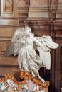 Angel statue on the altar in the Church of Saint Catherine of Alexandria in Zagreb