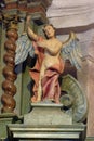 Angel, statue on the altar of Saint Anthony of Padua at the Church of the Visitation in Garesnica, Croatia