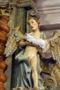 Angel, statue on the altar of Saint Joseph in the church of the Visitation of the Virgin Mary in Garesnica, Croatia