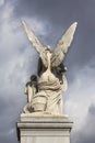 Angel statue from behind showing backside Royalty Free Stock Photo