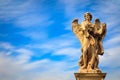 Angel statue by Bernini along Sant`Angelo bridge in Rome