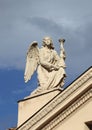 Angel statue with candelabra