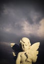 Angel statue in a cemetery Royalty Free Stock Photo