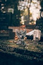 angel statue on the cemetery, funeral concept Royalty Free Stock Photo