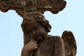 Angel statue at the cemetery Royalty Free Stock Photo