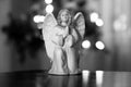 Nativity Christmas porcelain angel statue Royalty Free Stock Photo