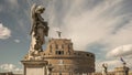 Angel statue close up at castel santangelo, rome Royalty Free Stock Photo