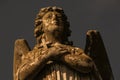 Angel Statue With Cross Royalty Free Stock Photo