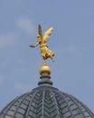 Angel statue on Dresden Academy of Arts dome, Germany Royalty Free Stock Photo