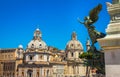 Angel statue in Equestrian monument to Victor Emmanuel II near Vittoriano in Rome Italy Royalty Free Stock Photo