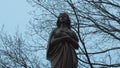 Angel statue in front of bald trees - mysterious picture - travel photography