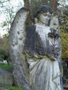 Angel statue on Highgate Cemetery, North London, England