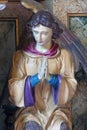 Angel statue on main altar in Holy Trinity Church in Krapinske Toplice, Croatia