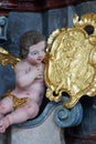 Angel, statue in the Parish Church of the Immaculate Conception of the Virgin Mary in Lepoglava, Croatia Royalty Free Stock Photo