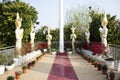 Angel Statue In Patio Park Garden For Indian People And Foreign Travelers Take Photo At Outdoor