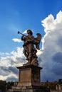 Angel statue on Ponte Sant `Angelo or Aelian Bridge. Rome. Italy Royalty Free Stock Photo