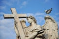 Angel Statue on the Ponte Sant' Angelo bridge, R Royalty Free Stock Photo