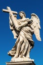 Angel statue on the Ponte Sant`Angelo in Rome Royalty Free Stock Photo