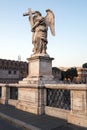 Angel statue on Ponte Sant`Angelo in Rome, Italy