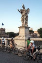 Angel statue on Ponte Sant`Angelo in Rome, Italy