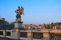 angel statue on Saint Angelo bridge in Rome Italy Royalty Free Stock Photo