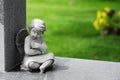 Angel statue on stone