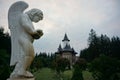 Angel statue in the yard of Sucevita monastery Royalty Free Stock Photo