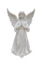 Angel statues isolated on white background