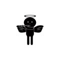 angel with a sweet stick icon. Element of angel and demon for mobile concept and web apps. Detailed angel with a sweet stick icon