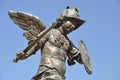 Angel with sword and shield Royalty Free Stock Photo