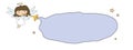 Angel and text copy space illustration Royalty Free Stock Photo