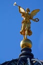 Angel on top of the Dresden Frauenkirche Royalty Free Stock Photo