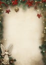 Angel Tree Topper watercolor winter border