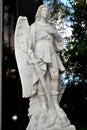 Angel warrior stone statue. Royalty Free Stock Photo