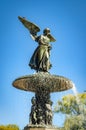 Angel of the waters is the statue on top of the Bethesda Fountain, in Central Park, Midtown Manhattan, New York, USA Royalty Free Stock Photo