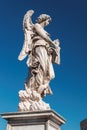 Angel with whips on the bridge of Saint Angel in Rome Royalty Free Stock Photo