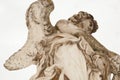 Angel with whips close view ancient marble statue sculpture historical landmark in Rome, Italy Royalty Free Stock Photo