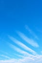 Angel wing - Blue sky with phenomenal white clouds Royalty Free Stock Photo