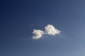 Angel wing cloud shape - pollution and plane free blue sky