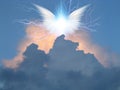 Angel winged star Royalty Free Stock Photo