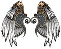 Angel wings. Design elements for logo. Royalty Free Stock Photo
