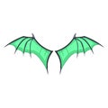 angel wings dragon cartoon vector illustration