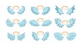 Angel wings flat. Royalty Free Stock Photo