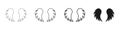 Angel wings. Wings icon isolated. Vector illustration Royalty Free Stock Photo